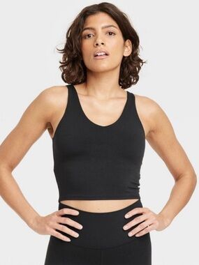 all in motion Black Sports Crop Tank